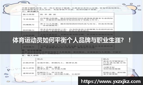 体育运动员如何平衡个人品牌与职业生涯？ !